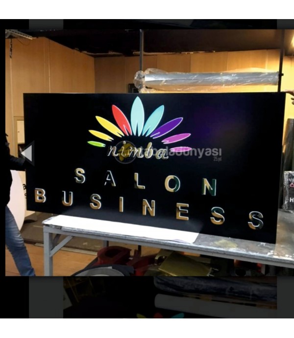 Salon Busıness Afrika Işıklı Kesme Harf Tabela