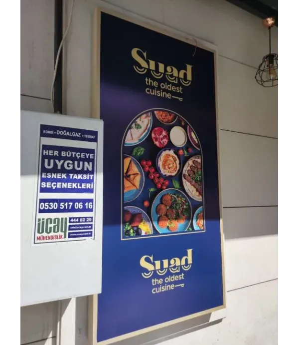 Suad restaurant ışıklı tabela