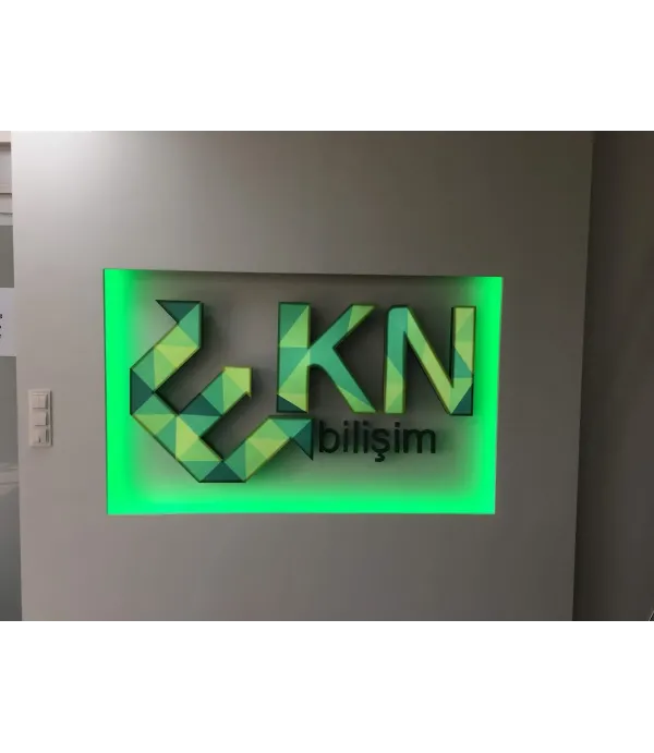 EKN Bilişim Banko Arkası Işıklı Kutu Harf Tabela