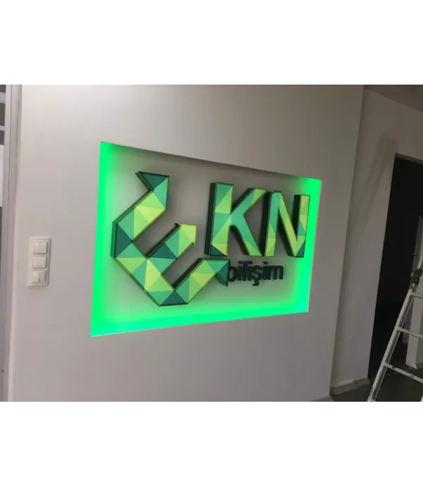 EKN Bilişim Banko Arkası Işıklı Kutu Harf Tabela