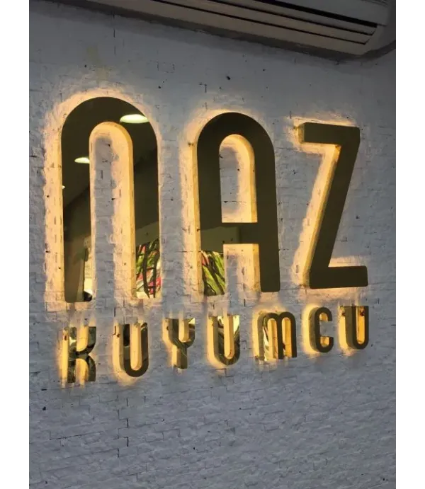 Naz Kuyumcu Erenköy Endirek Gold Krom Kutu Harf