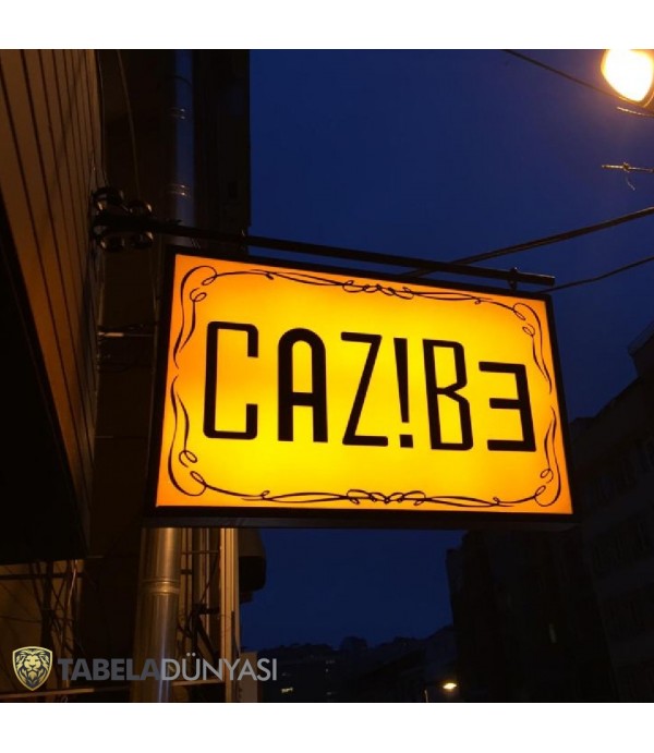 Cazibe Bar Çift Taraflı Ahşap Small Light Box