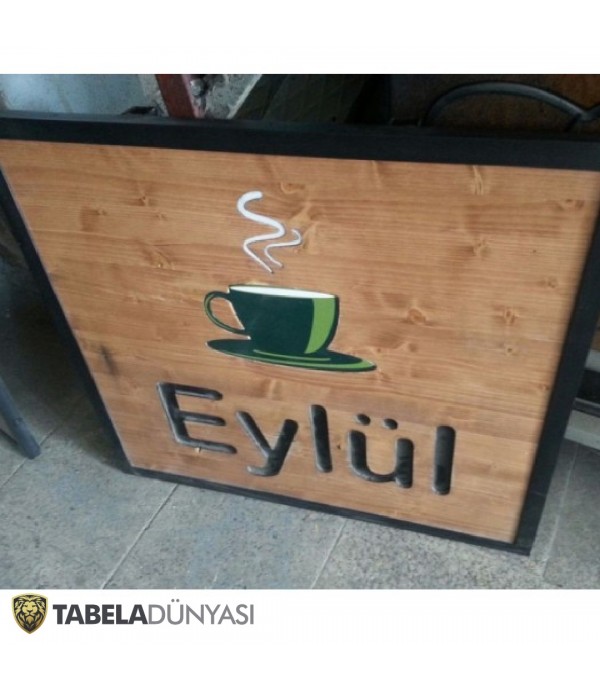 Eylül Cafe Ahşap Tabela ve Ahşap İç Mekan İmalat