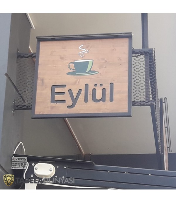 Eylül Cafe Ahşap Tabela ve Ahşap İç Mekan İmalat