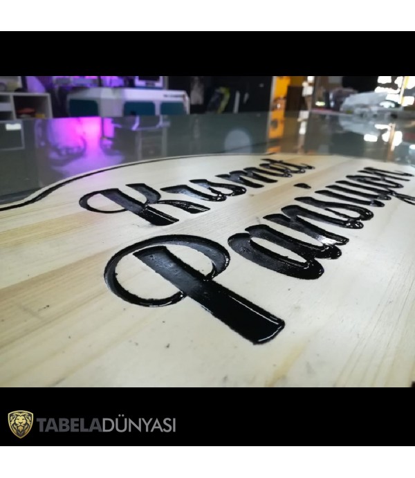 Kısmet Pansiyon Ahşap Tabela