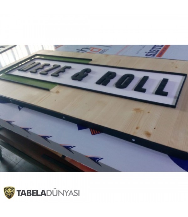 Meze Roll Ahşap Tabela İmalatı