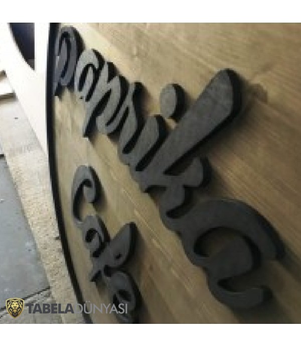 Paprika Cafe Ahşap Tabela