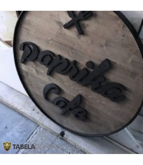 Paprika Cafe Ahşap Tabela