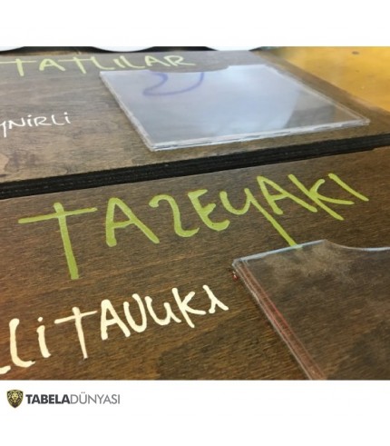 TazeList Naturel Fresh Food Ahşap Menü