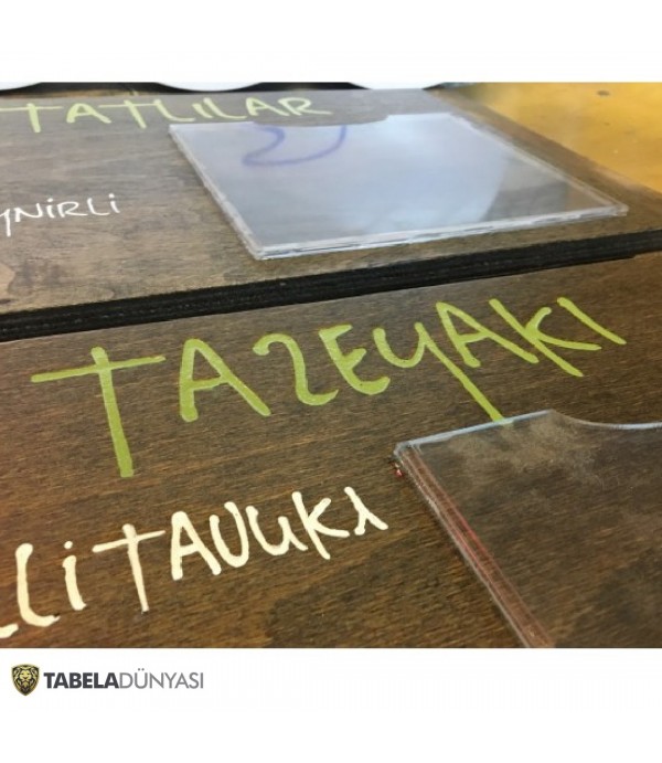 TazeList Naturel Fresh Food Ahşap Menü