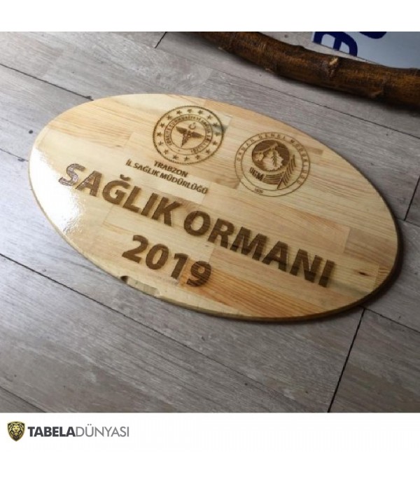 Trabzon İl Sağlık Müdürlüğü Ahşap Ayaklı Tabela