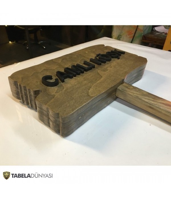 Türkiye Yeşilay Cemiyeti Ahşap Tabela
