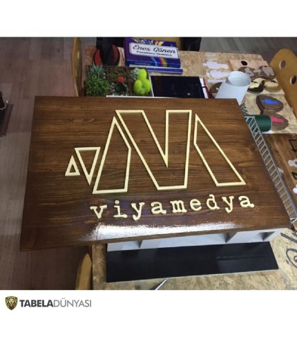 Viya Medya Ahşap Tabela Tasarımımız