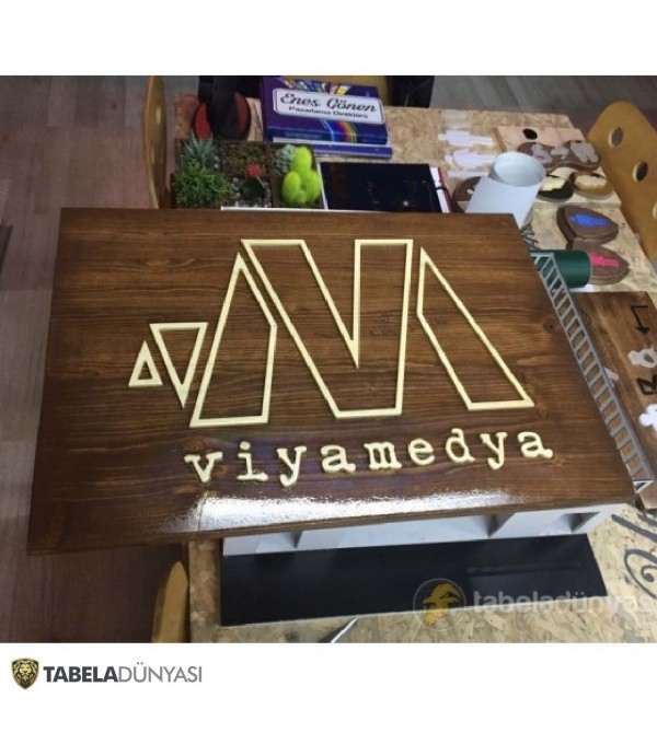 Viya Medya Ahşap Tabela Tasarımımız