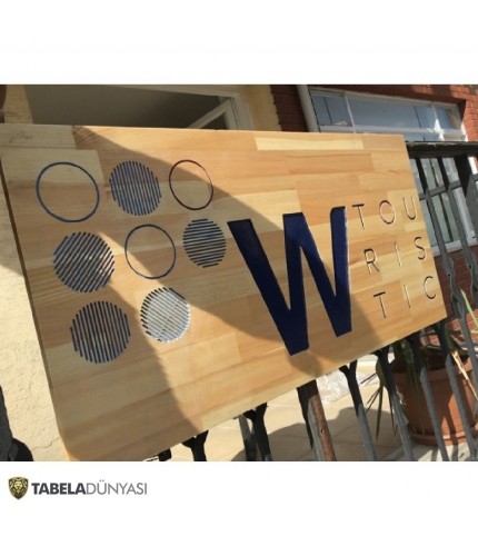 W Tourıstıc Caddebostan Ahşap Tabela