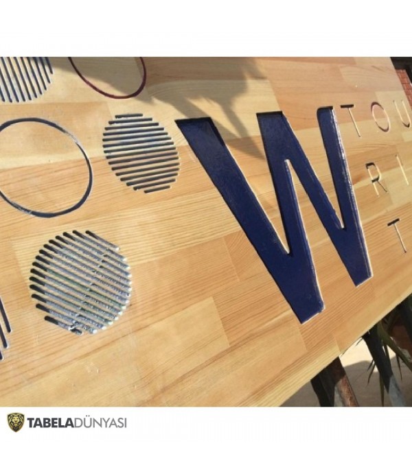 W Tourıstıc Caddebostan Ahşap Tabela