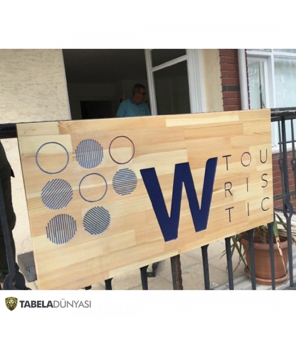 W Tourıstıc Caddebostan Ahşap Tabela