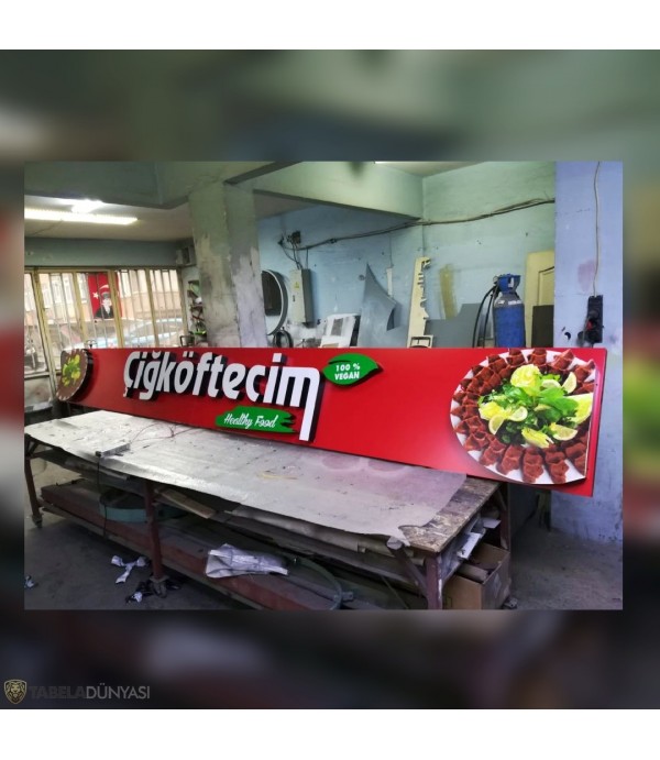 Almanya Çiğköftecim Işıklı Tabela