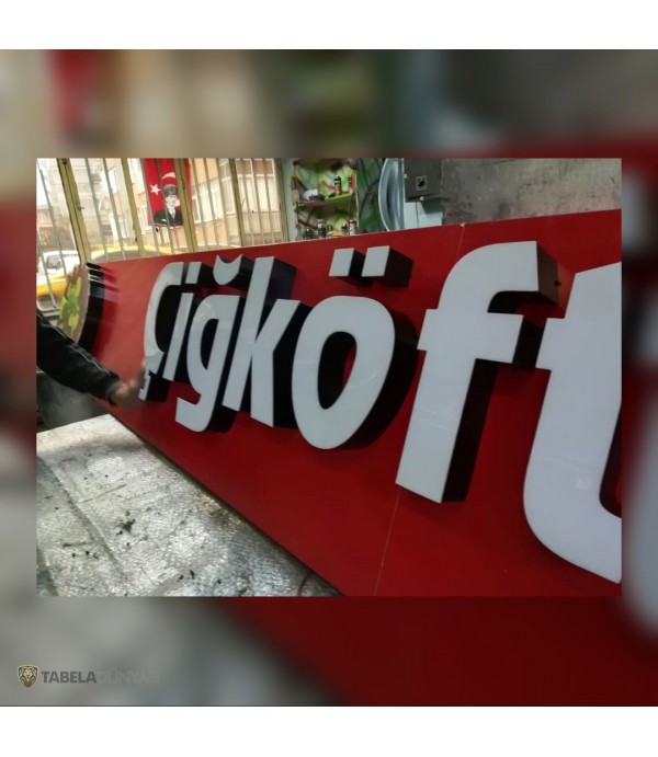 Almanya Çiğköftecim Işıklı Tabela