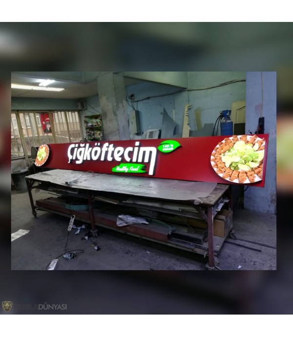 Almanya Çiğköftecim Işıklı Tabela
