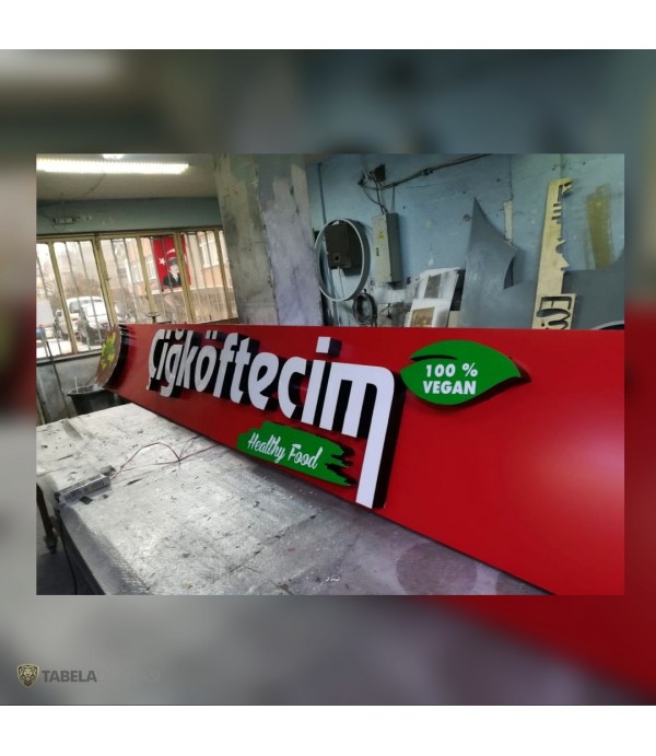 Almanya Çiğköftecim Işıklı Tabela