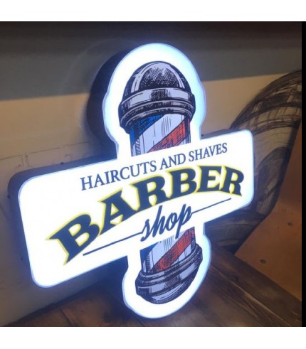Barber Shop Mikrofon Şeklinde Işıklı Tabela