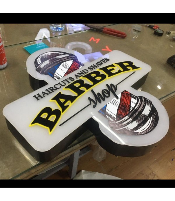 Barber Shop Mikrofon Şeklinde Işıklı Tabela
