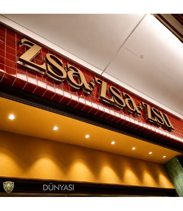 Zsa Zsa Zsu Emaar Bronz Işıklı Kutu Harf