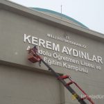 Milli Eğitim Bakanlığı Kutu Harf Tabela