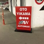 Autowax Oto Yıkama Işıklı Kanopı Tabela