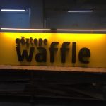 Goztepe Waffle Dıstan Aydınlatma Kutu Harf Tabela Imalat