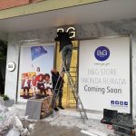 BG Store Bagdat Cad Icten Aydınlatmalı Fılelı Krom Kutu Harf Tabela Montaj