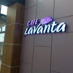 Lavanta Cafe Isıklı Kutu Harf Montaj