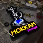 Hokkah Launge 3D Led Tabela Uretım