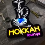 Hokkah Launge Neon Etkılı Isıklı Kutu Harf Tabela Imalat