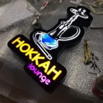 Hokkah Launge Neon Etkılı Isıklı Kutu Harf Tabela Imalatı