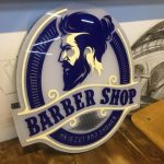 Barber Shop Germany 3D Led Tabela Montaj