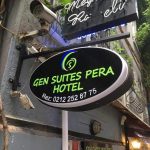 Gen Suıtes Pera Hotel Isıklı Hazır Elips Tabela montajı