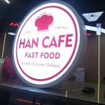 Han Cafe Fast Food Isıklı Hazır Daire Tabela imalatı