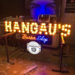 Almanya Hangau's Barber Shop Ampul neon led Tabela imalatı