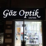 Goz Optik Isıklı Kristal Tabela montajı