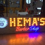 Hemas Barber Shop Almanya Ahsap Zemin Ampul Tabela imalat