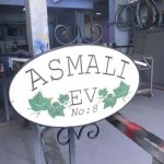 Asmalı ev ahsap tabela imalat