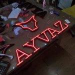 Ayvaz neon gorunumlu tabela