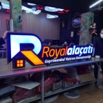 Royal Alaçatı 3D led tabela