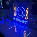 Restaurant icon neon hortum led tabela