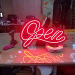 Open neon hortum led tabela