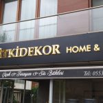 Bitki dekor home Endirekt led Gold kutu harf tabela